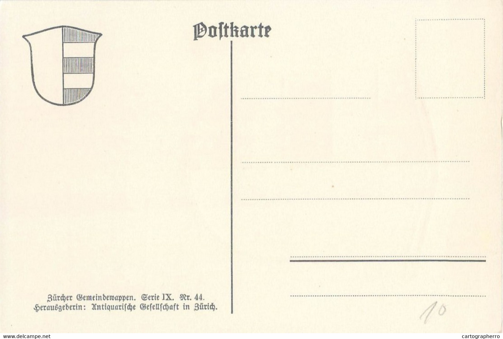 Switzerland Postcard Uster Coat Of Arms - Uster