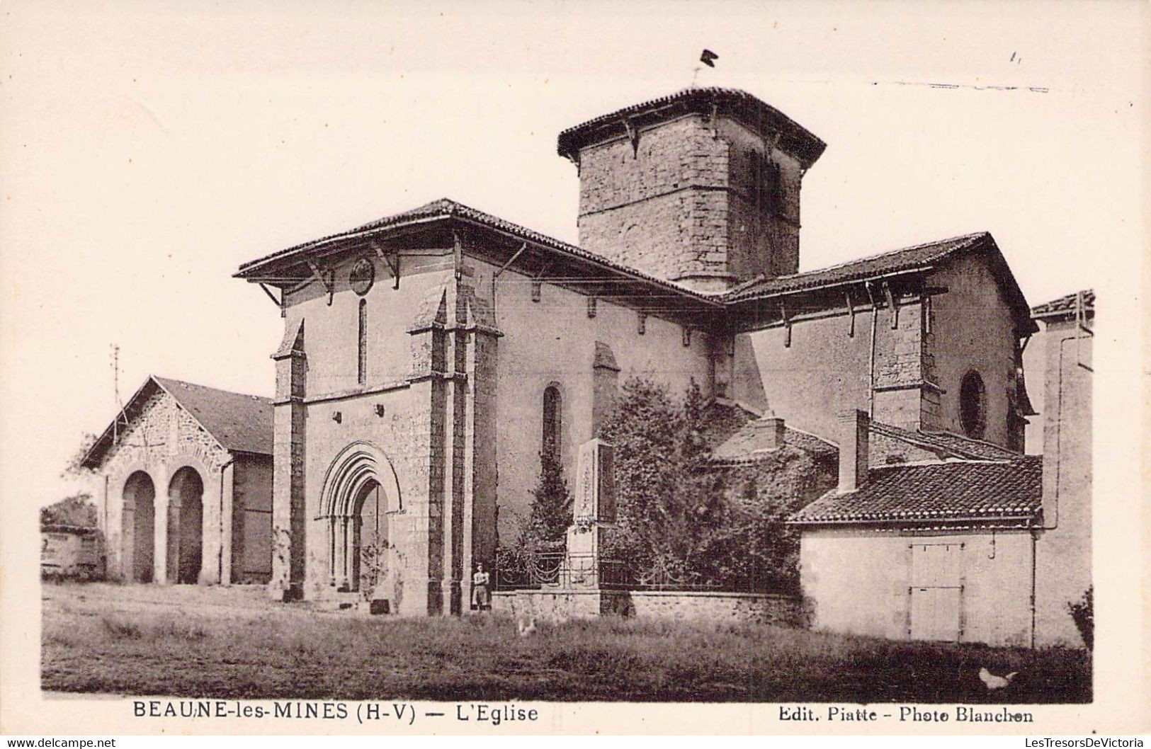 CPA - 87 - BEAUNE LES MINES - L'église - Edition Piatte Photo Blanchon - Autres & Non Classés