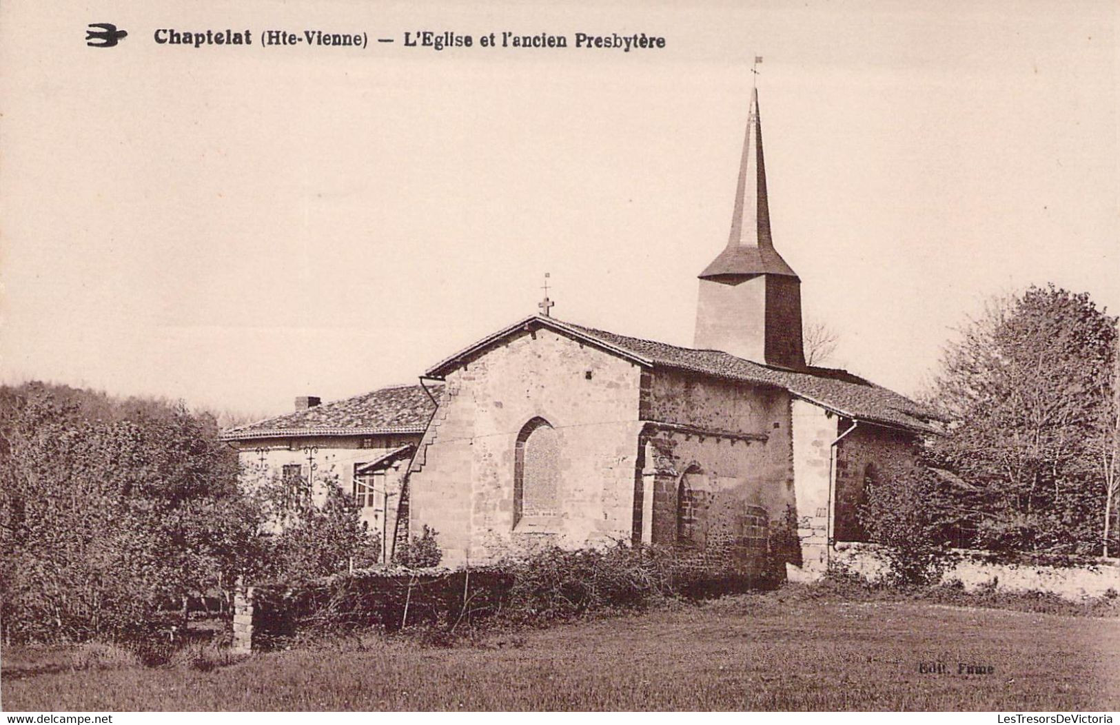 CPA - 87 - CHAPTELAT - L'église Et L'ancien Presbytère - Edition Faure - Autres & Non Classés