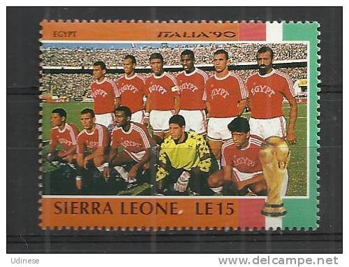 SIERRA LEONE 1990 - WORLD CUP FOOTBALL - EGYPT TEAM  - MNH MINT NEUF NUEVO - 1990 – Italie