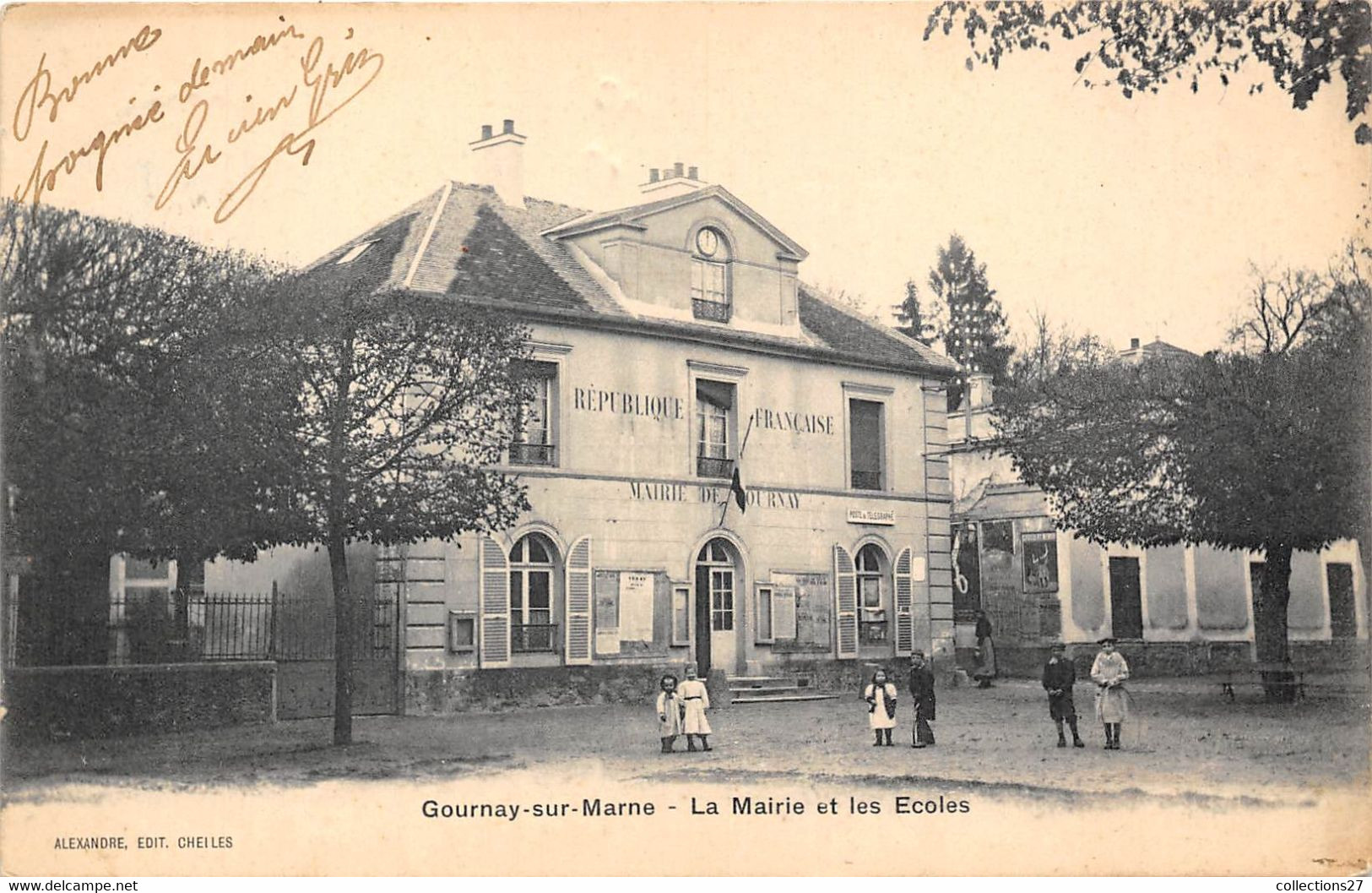 93-GOURNAY-SUR-MARNE- LA MAIRIE ET LES ECOLES - Gournay Sur Marne