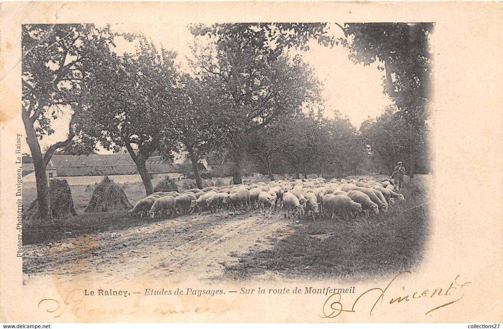 93-LE RAINCY- ETUDES DE PAYSAGES - SUR LA ROUTE DE MONFERMEIL - Le Raincy