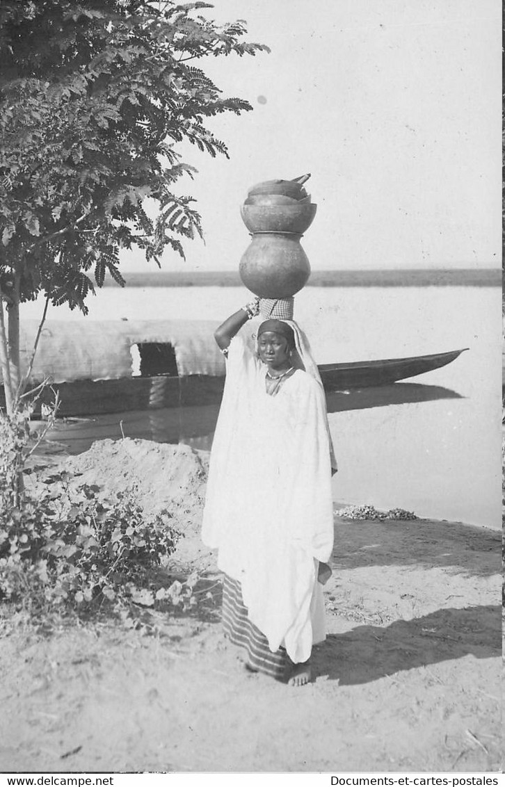 Carte Photo Ancienne 1929 Soudan - Bamako Porteuse D' Eau - Soudan