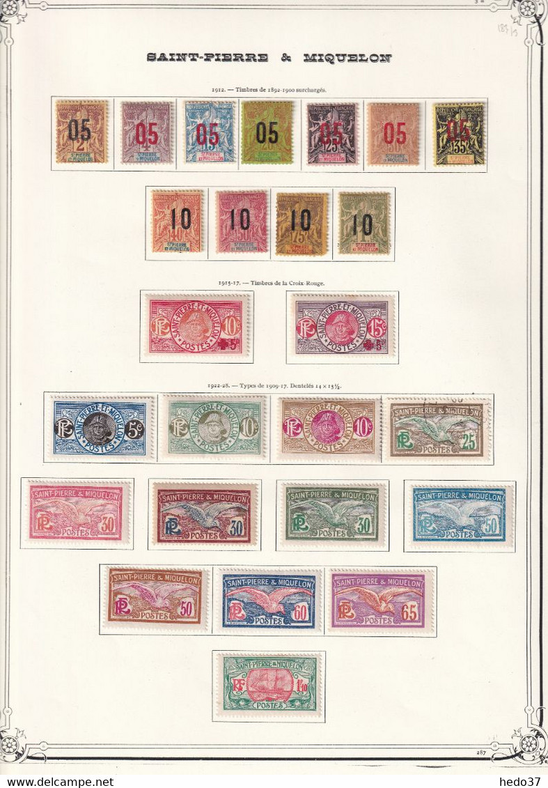 St Pierre Et Miquelon - Collection Vendue Page Par Page - Timbres Neufs * Avec Charnière - TB - Unused Stamps