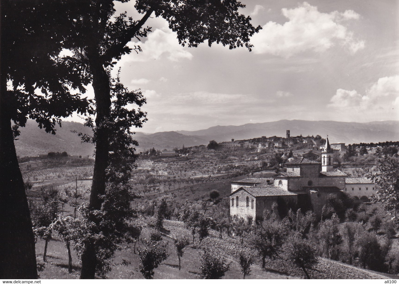 A19812 - AREZZO BIBBIENA BASILICA SANTUARIO S MARIA DEL SASSO NELLO SFONDO BIBBIENA ITALY POST CARD UNUSED - Arezzo