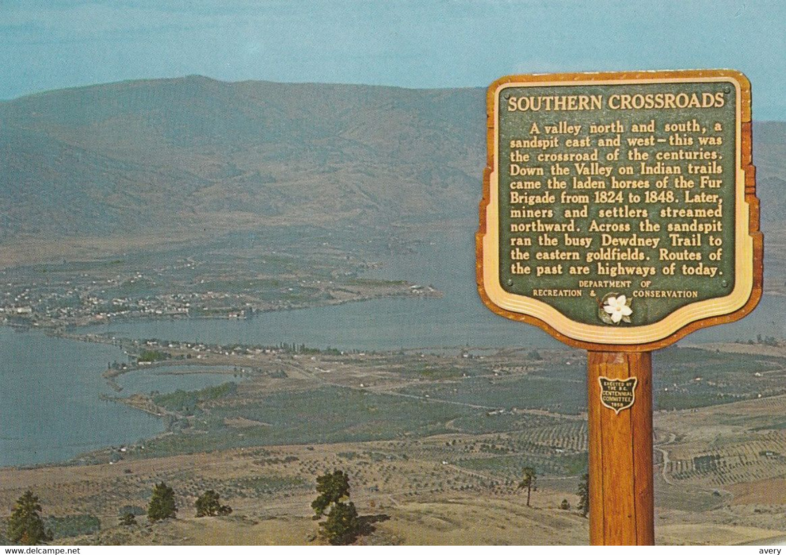 Anarchist Mountain Lookout From Trans-British Columbia Highway No. 3 A Bird's-eye View Of Osoyoos + Osoyoos Lake - Osoyoos