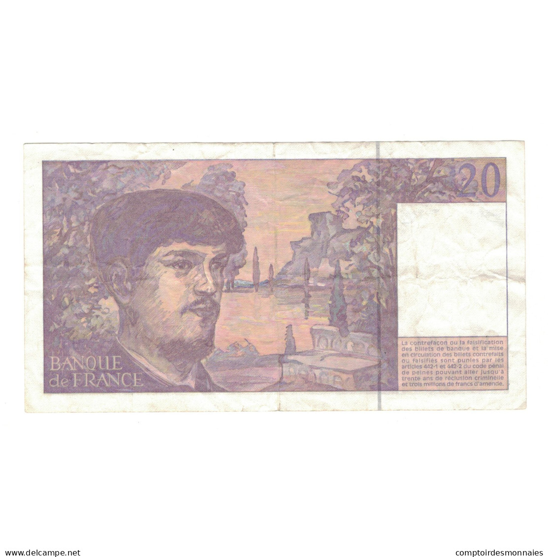 France, 20 Francs, Debussy, 1997, C.056, TTB, Fayette:66ter.02.A56, KM:151i - 20 F 1980-1997 ''Debussy''