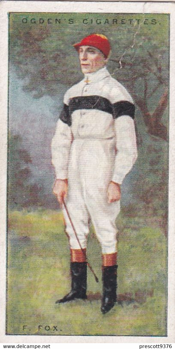 Jockeys 1930 - 18 F Fox - Ogdens  Cigarette Card - Original - Sport - Horses - Ogden's