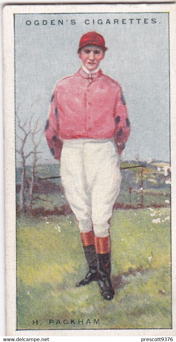 Jockeys 1930 - 35 H Packham  - Ogdens  Cigarette Card - Original - Sport - Horses - Ogden's