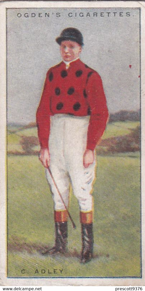 Jockeys 1930 - 1 C Adley  - Ogdens  Cigarette Card - Original - Sport - Horses - Ogden's