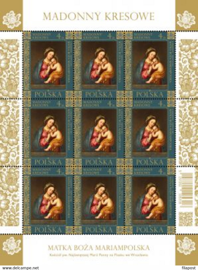 Poland 2021 / Borderland Madonnas, Our Ladies, Jesus, Religion / Full Sheet MNH** New!! - Feuilles Complètes