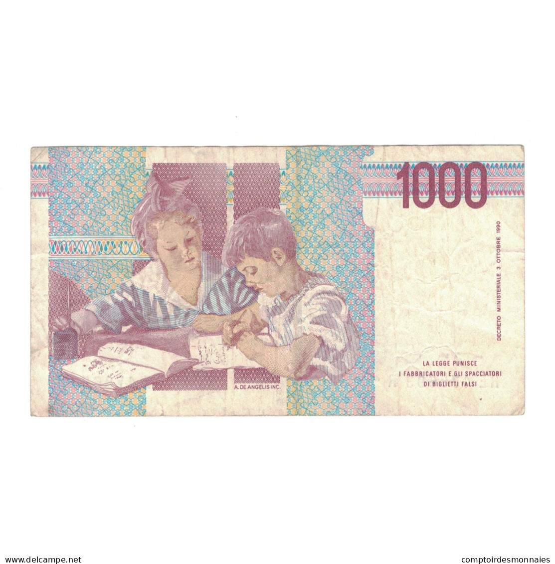 Billet, Italie, 1000 Lire, 1990, 1990-10-03, KM:114c, TB+ - 1000 Liras