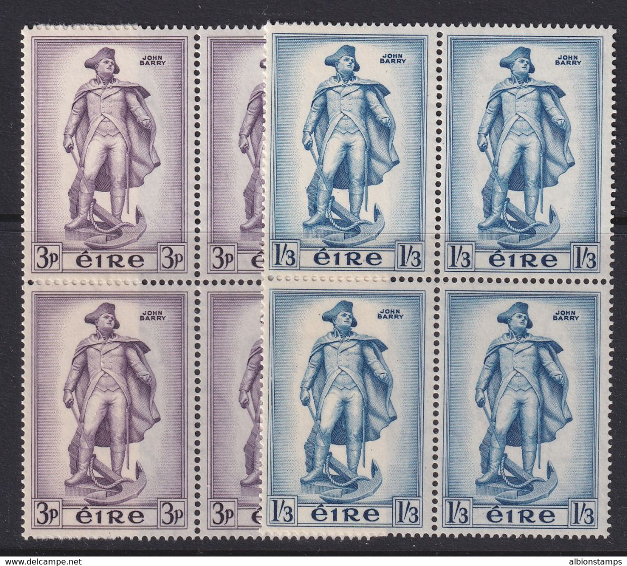 Ireland, Scott 155-156 (SG 162-163), MNH Blocks Of Four - Neufs