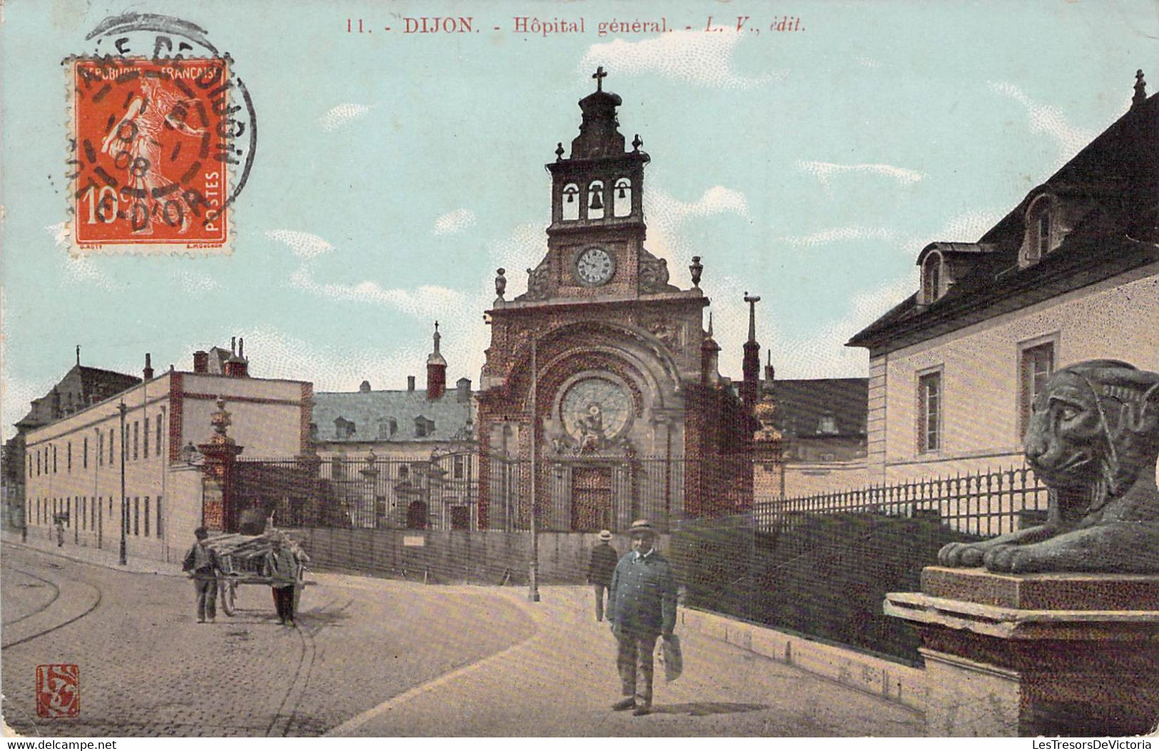 CPA - 21 - DIJON - Hôpital Général - Animée - LV Edit - Colorisée - Dijon