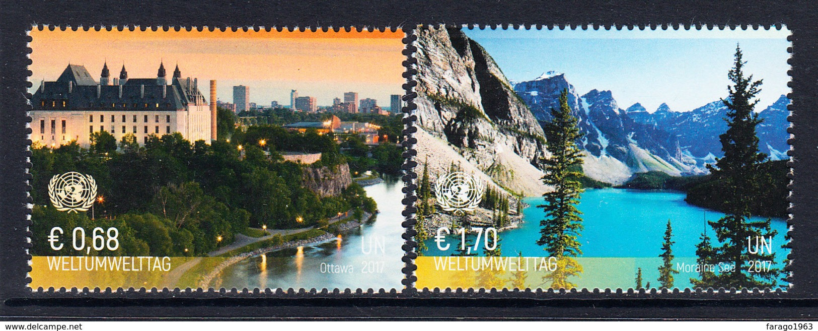 2017 United Nations Vienna Environment Day Ottawa Complete Set Of 2  MNH @ BELOW FACE VALUE - Nuovi