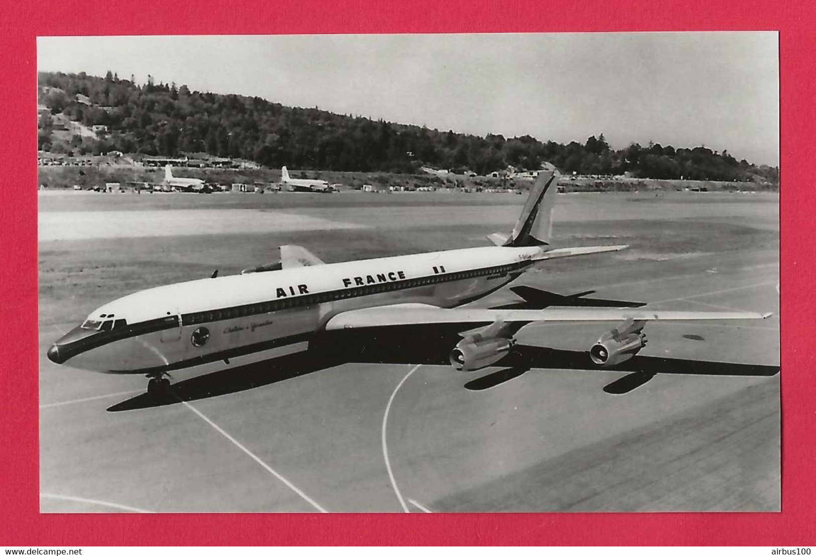 BELLE PHOTO REPRODUCTION AVION PLANE - AIR FRANCE BOEING 707-328A CHATEAU DE VERSAILLES F-BHSA - (1959 à 1961) - Aviation