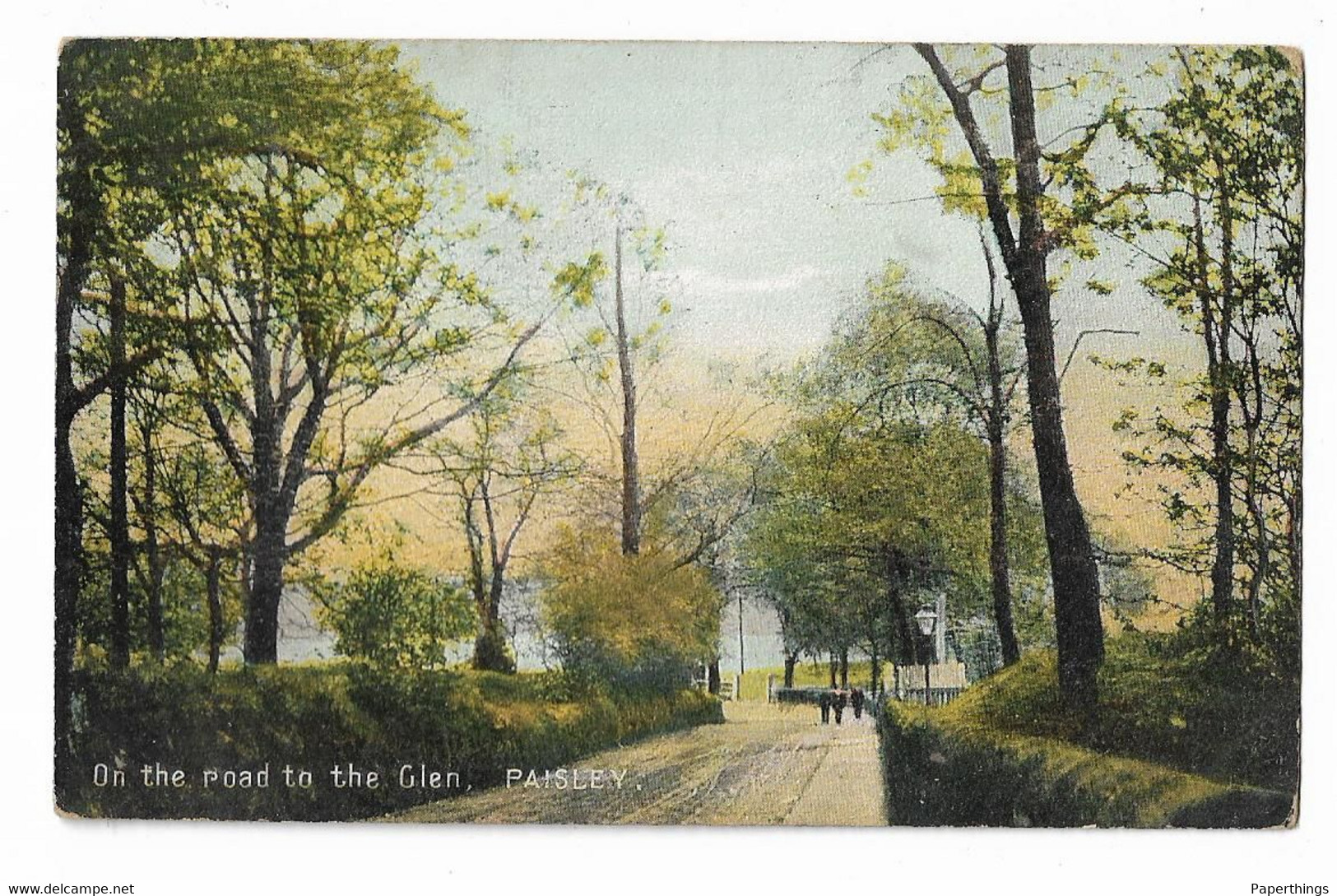 Postcard, Scotland, Renfrewshire, Paisley, On The Road To The Glen, Early 1900s. - Renfrewshire