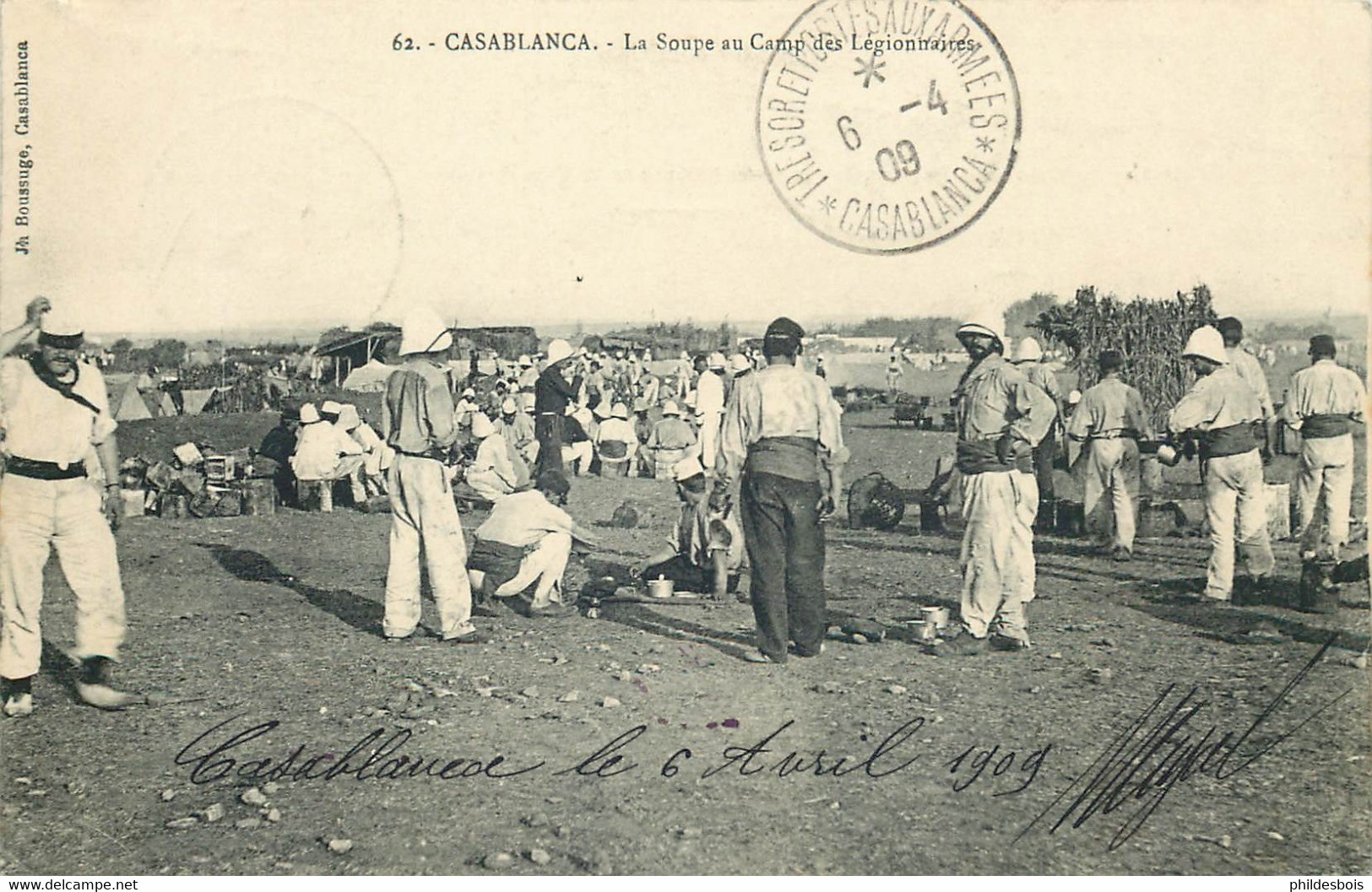 MAROC   CASABLANCA  La Soupe Au Camp Des Legionnaires - Casablanca