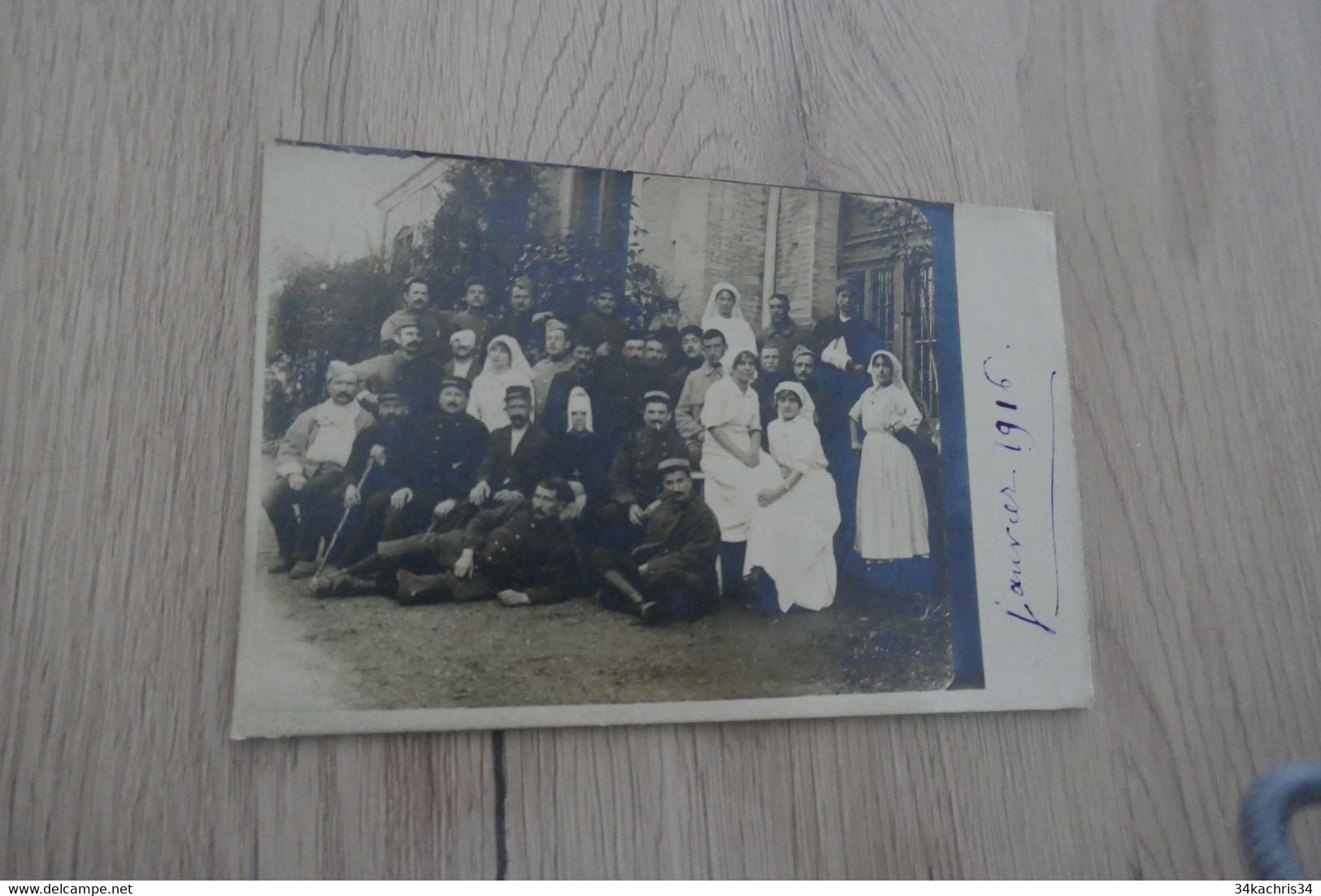 Carte Photo Guerre 14/18 Hôpital Temporaire T Blessés Gard? Hérault? - Weltkrieg 1914-18