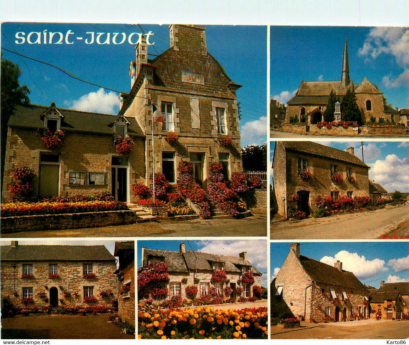 St Juvat * Souvenir Du Village Fleuri * Cp 6 Vues - Saint-Juvat