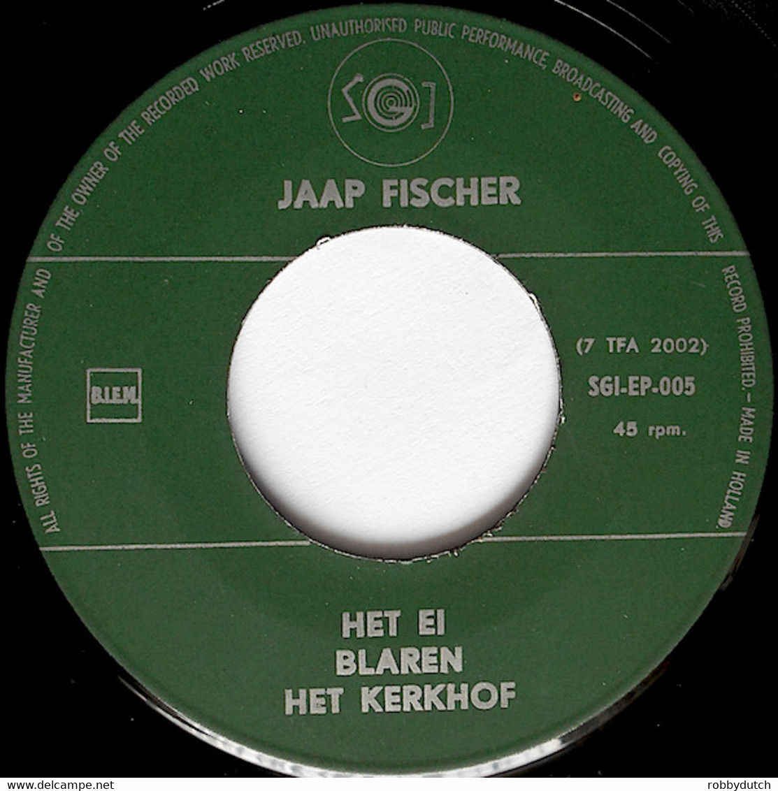 * 7" EP *  JAAP FISCHER - OM JE GELD (Holland 1963) - Sonstige - Niederländische Musik