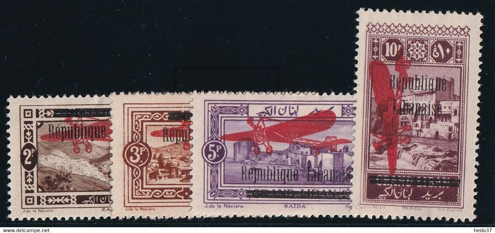 Grand Liban Poste Aérienne N°21/24 - Neuf * Avec Charnière - TB - Airmail