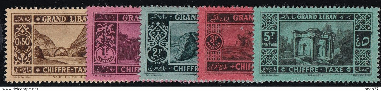 Grand Liban Taxe N°11/15 - Neuf * Avec Charnière - TB - Timbres-taxe