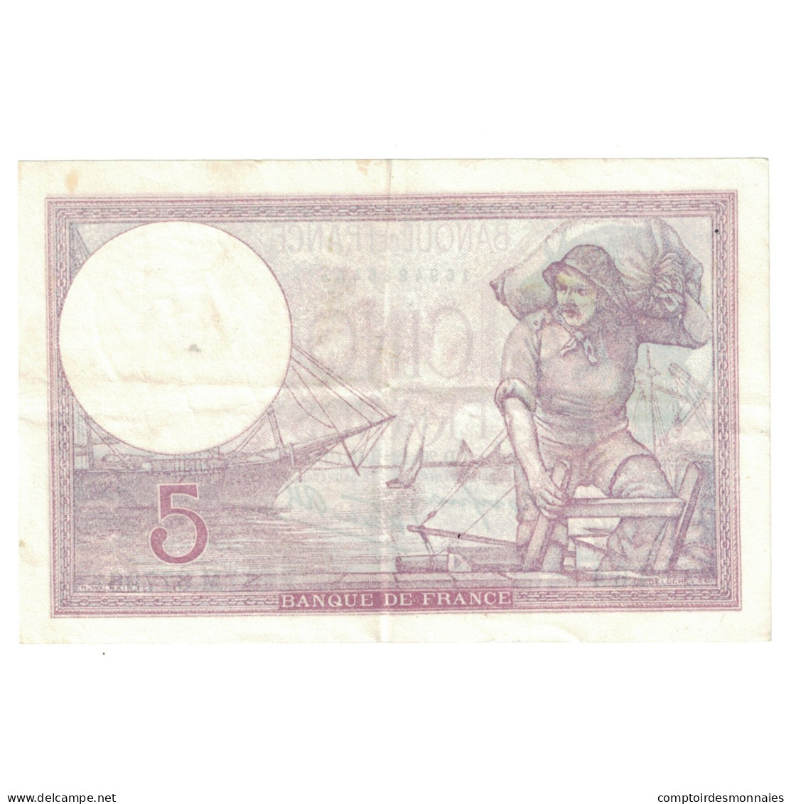 France, 5 Francs, Violet, 1940, M.67796, SUP, Fayette:4.18, KM:83 - 5 F 1917-1940 ''Violet''