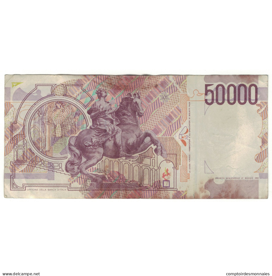 Billet, Italie, 50,000 Lire, 1992, 1992-05-27, KM:116a, TB - 50.000 Lire