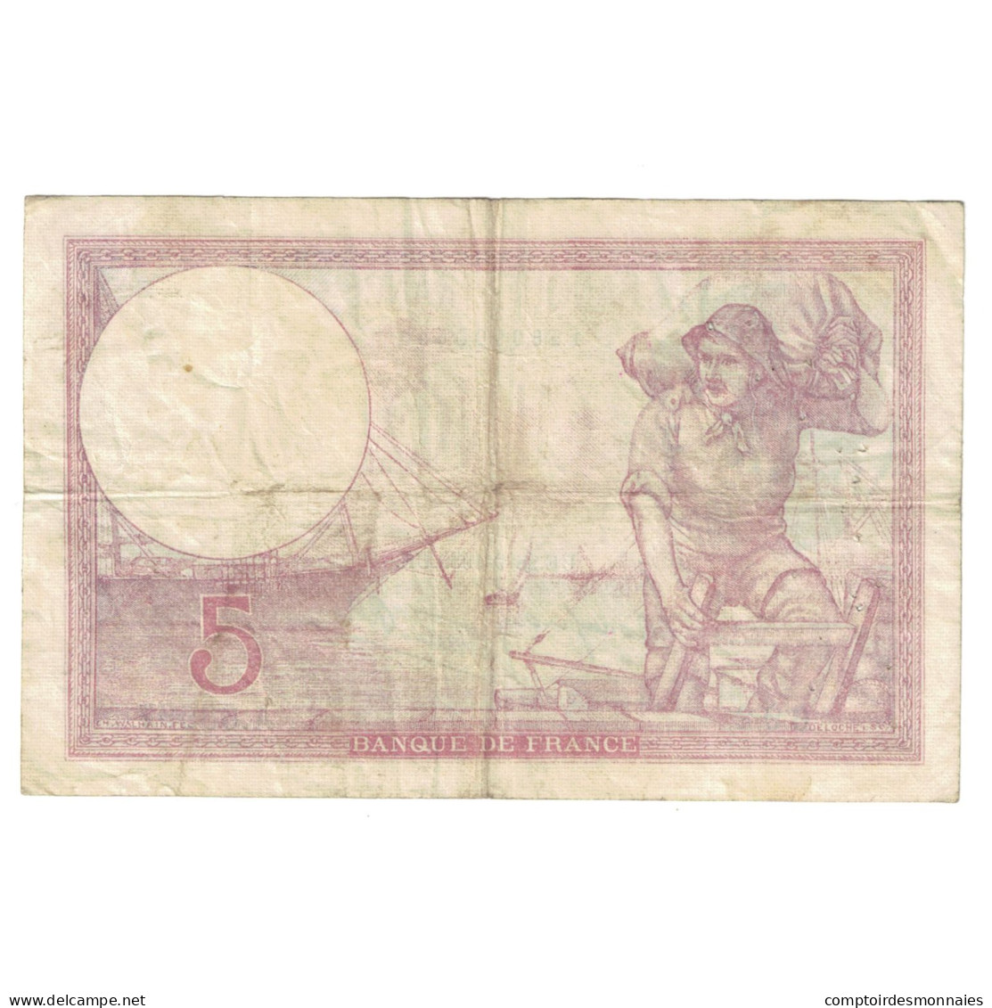 France, 5 Francs, Violet, 1939, A.63597, TB+, Fayette:4.10, KM:83 - 5 F 1917-1940 ''Violet''