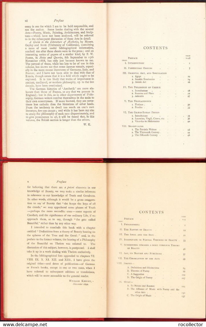 The Philosophy Of The Beautiful Volume 1+2 William Knight 1895-1898  DSB1 - 1850-1899