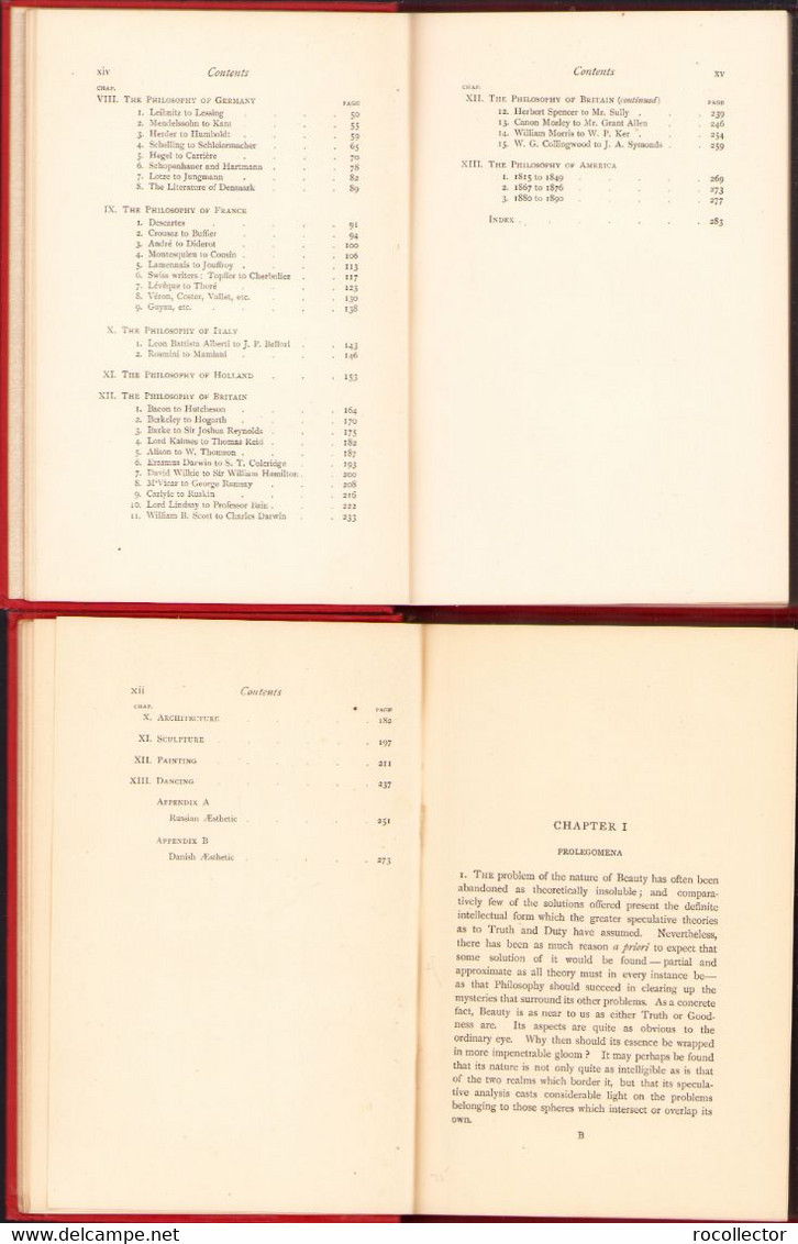 The Philosophy Of The Beautiful Volume 1+2 William Knight 1895-1898  DSB1 - 1850-1899