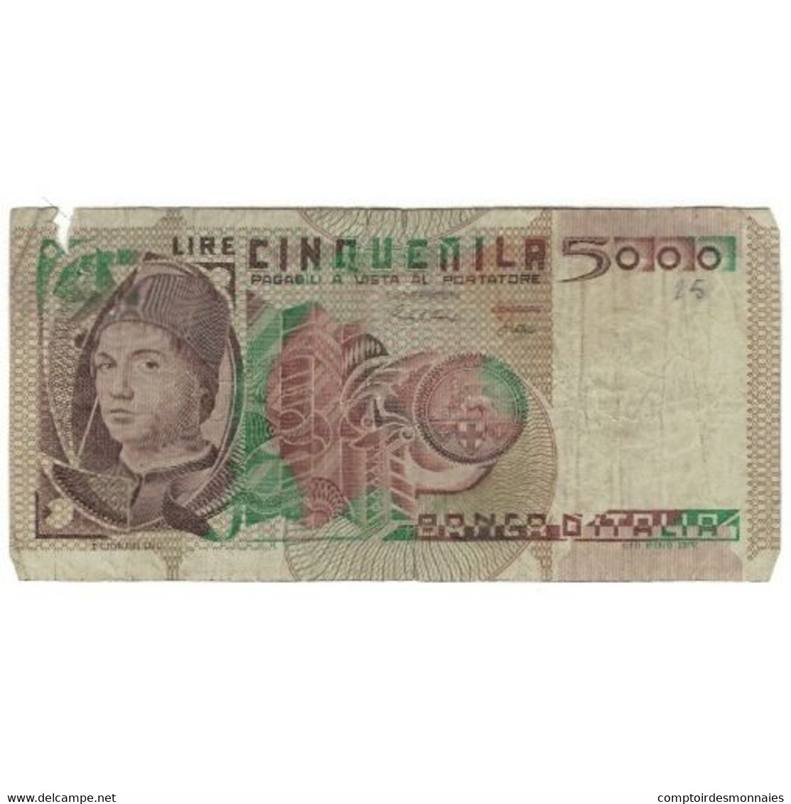 Billet, Italie, 5000 Lire, 1979, 1979-03-09, KM:105b, B - 5.000 Lire