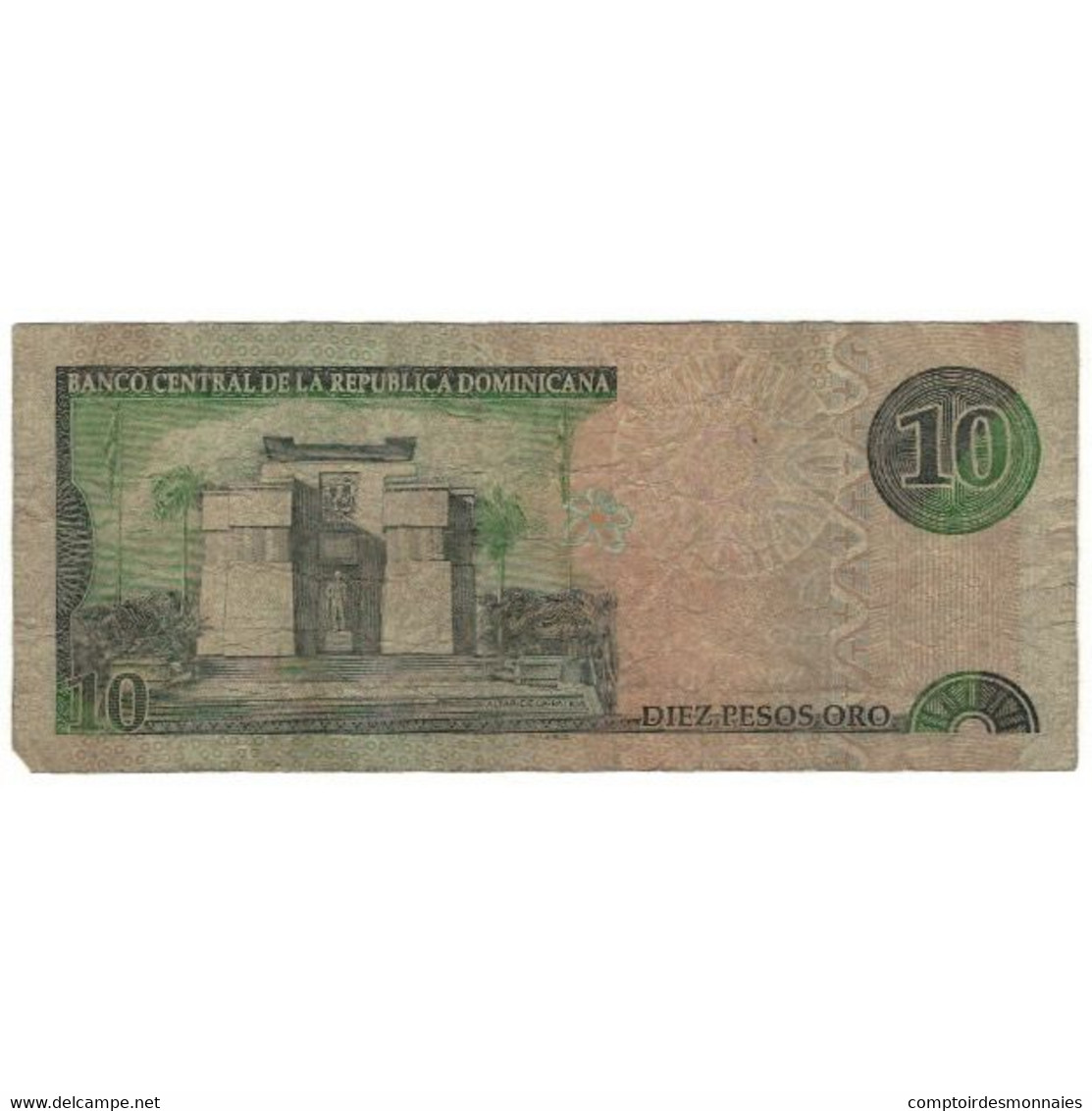 Billet, République Dominicaine, 10 Pesos Oro, 2001, 2001, KM:168a, B - Dominicaine