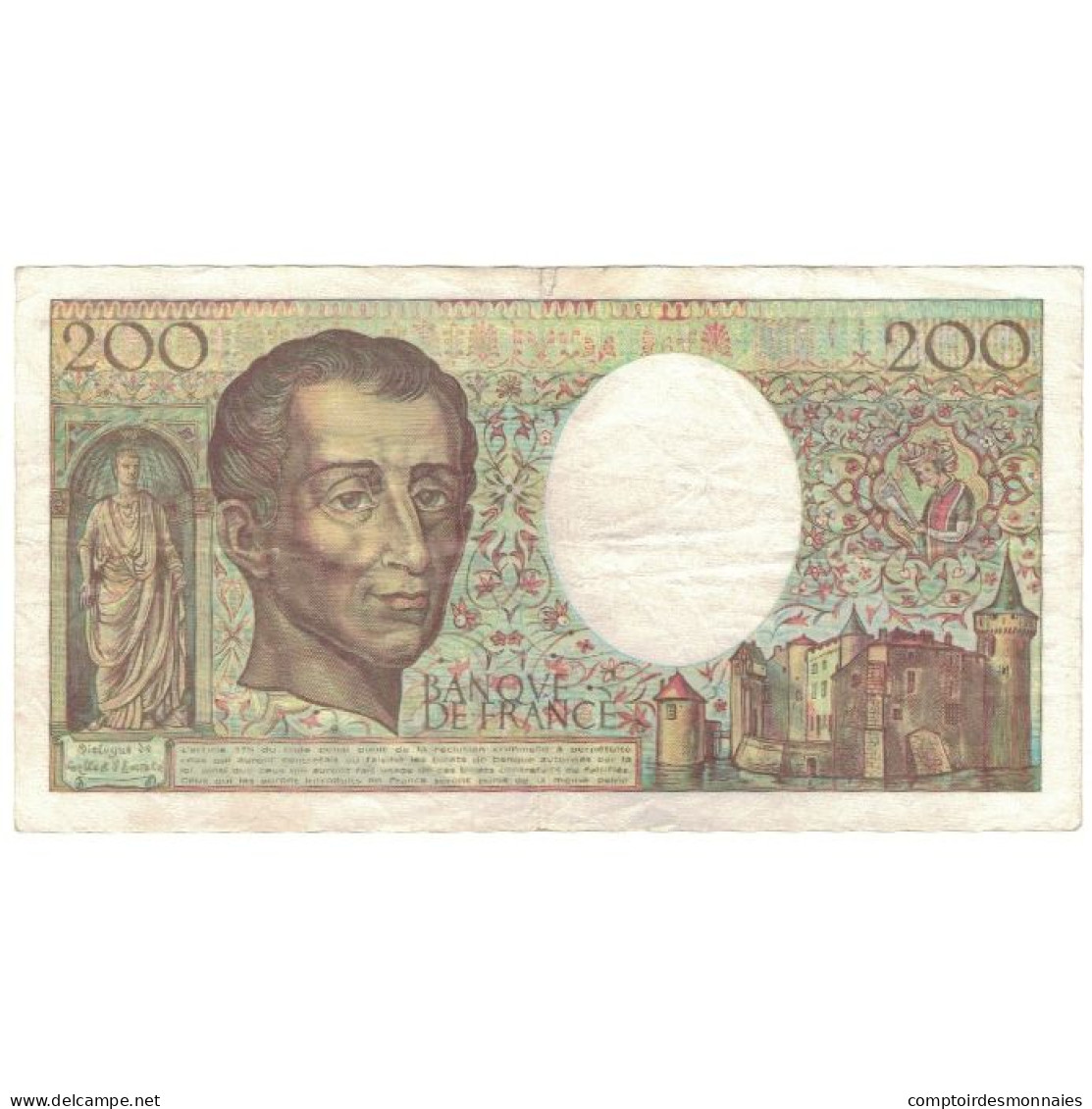 France, 200 Francs, Montesquieu, 1992, T.108, TB, Fayette:70.12a, KM:155e - 200 F 1981-1994 ''Montesquieu''