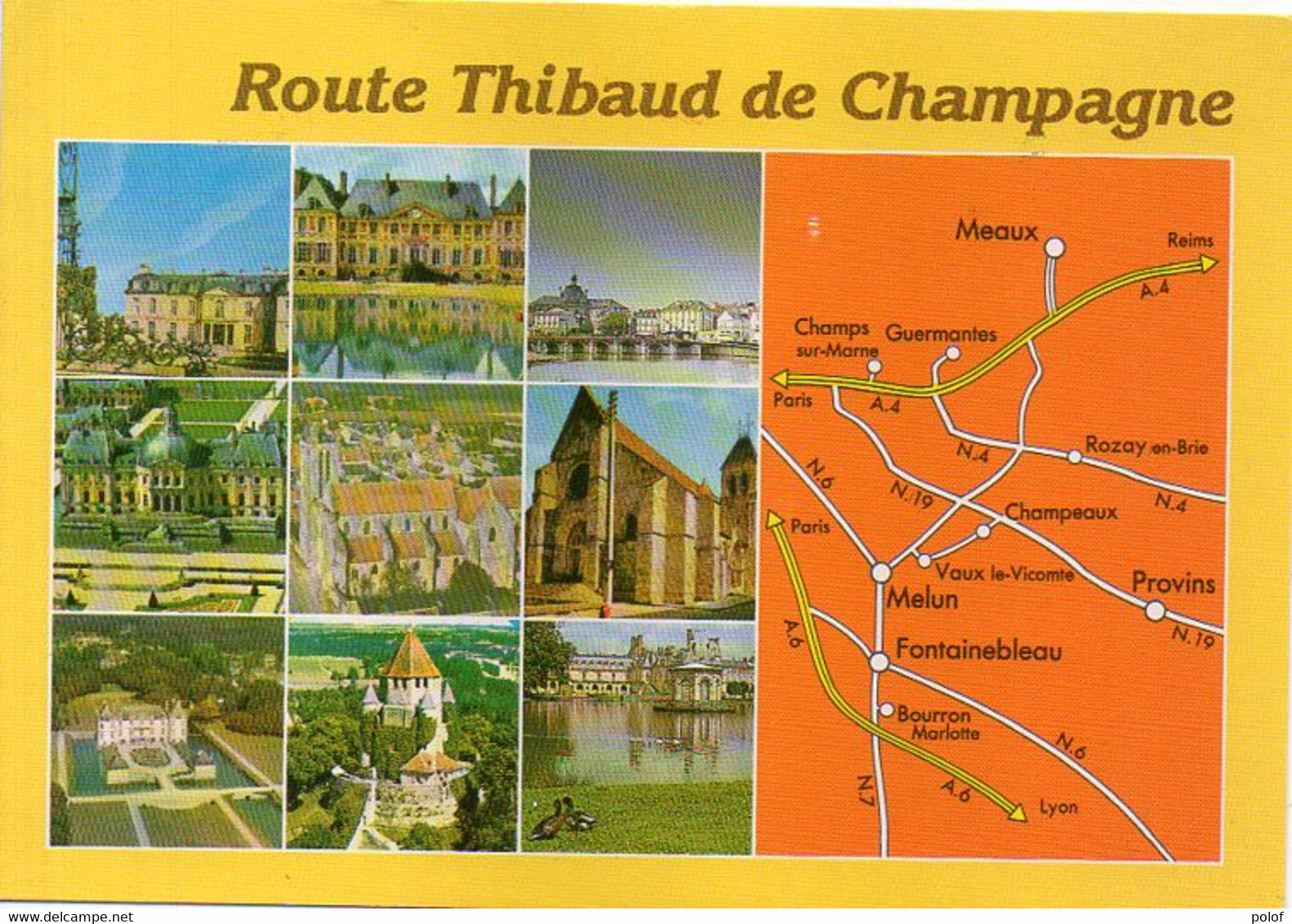 CHAMPAGNE - Lot De 6 CP - Vues Multiples - Contours Géographiques - Blasons ...(124186) - Champagne - Ardenne