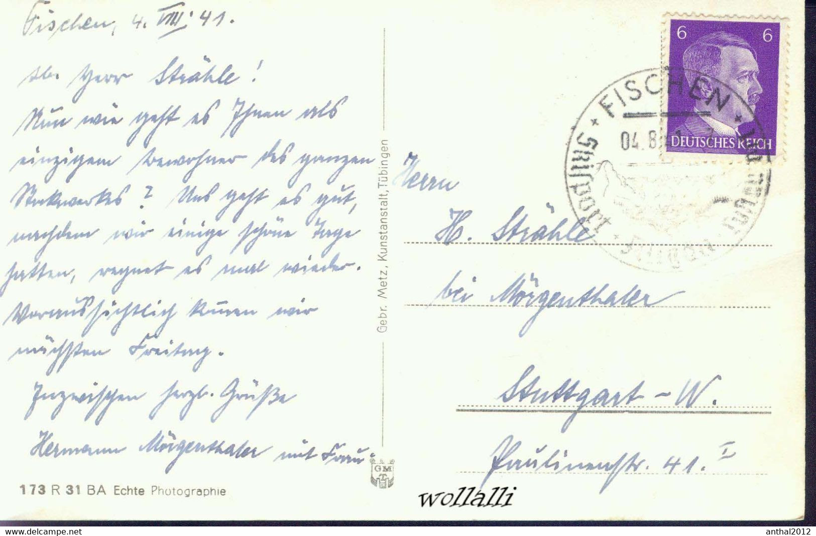 Rarität Wohnhäuser In Fischen - Berg Allgäu Bei Oberstdorf 4.8.1941 173 R 31 BA - Fischen