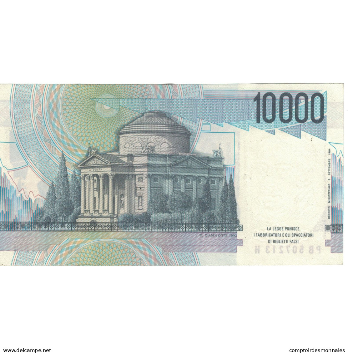 Billet, Italie, 10,000 Lire, 1984, 1984-09-03, KM:112b, NEUF - 10.000 Lire
