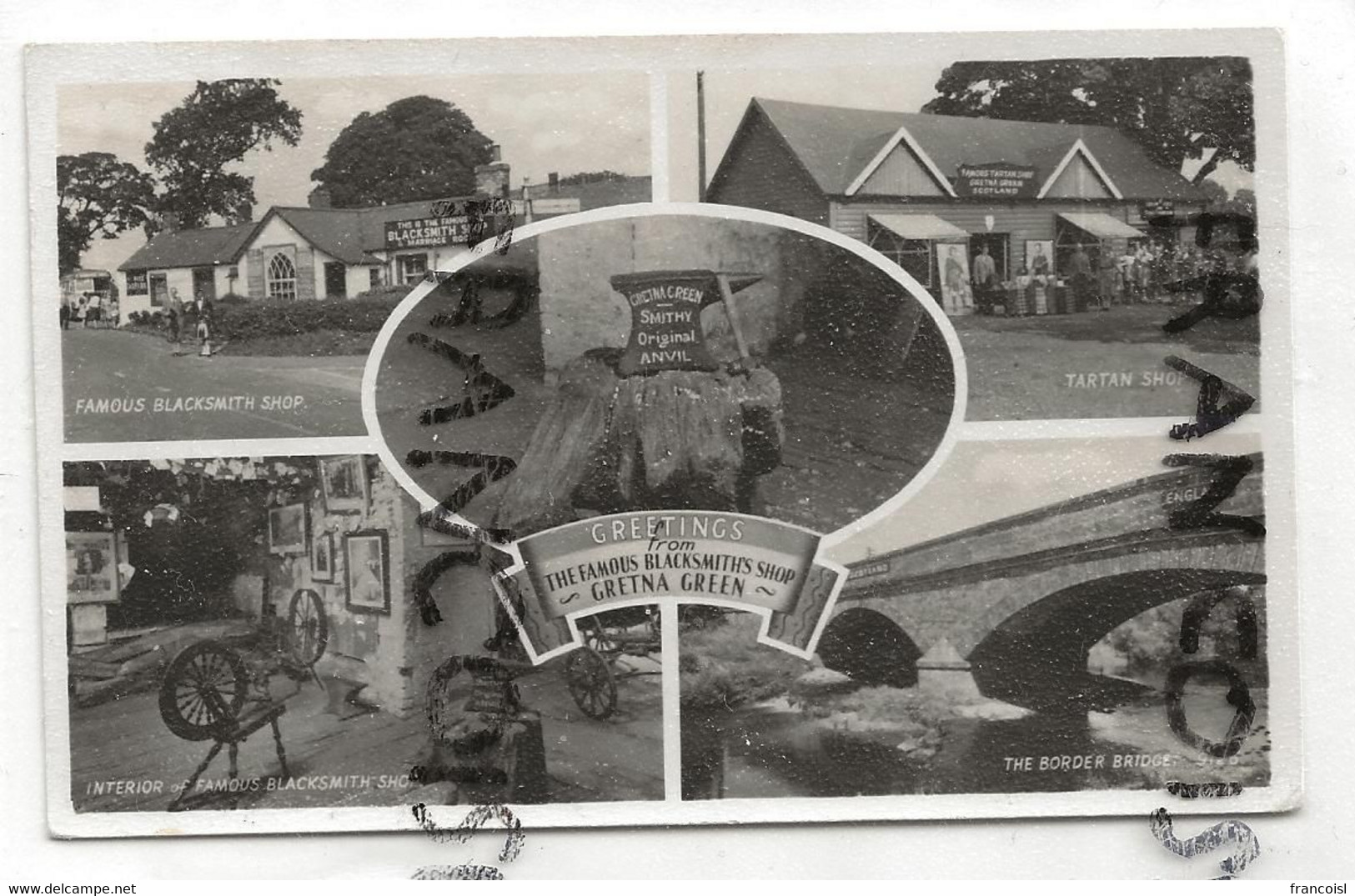 Royaume-Uni. Ecosse. Greetings From Gretna Green. Carte Mosaïque - Dumfriesshire