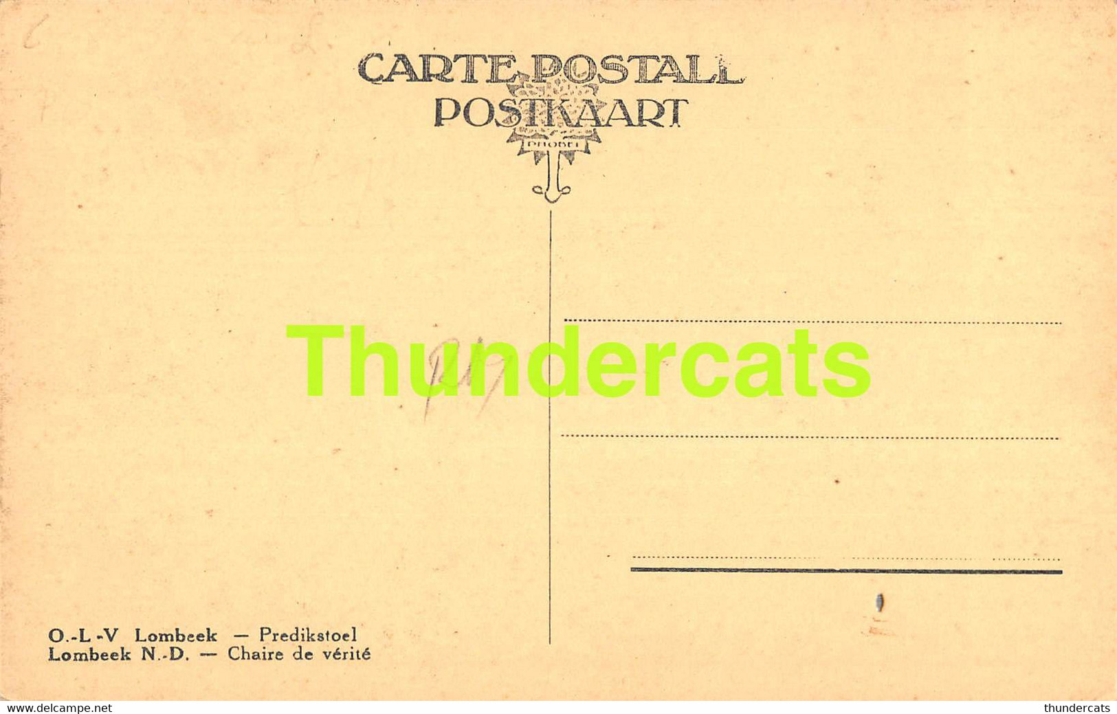 CPA O L V LOMBEEK PREDIKSTOEL N D CHAIRE DE VERITE - Roosdaal