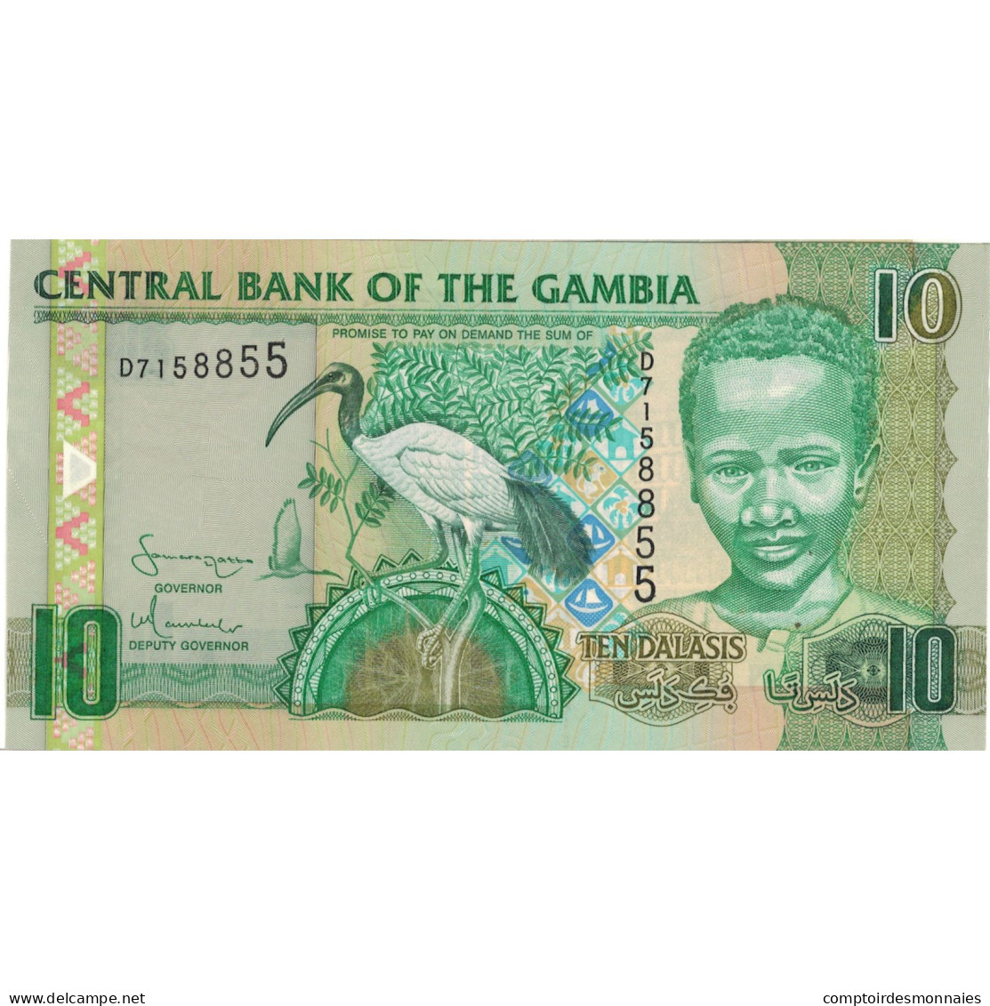 Billet, Gambie, 10 Dalasis, Undated (2001), KM:21a, NEUF - Gambia