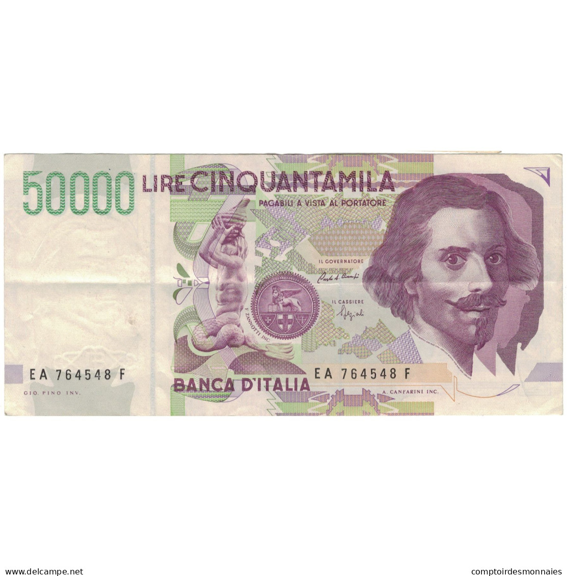 Billet, Italie, 50,000 Lire, 1992, 1992-05-27, KM:116a, TTB+ - 50000 Lire