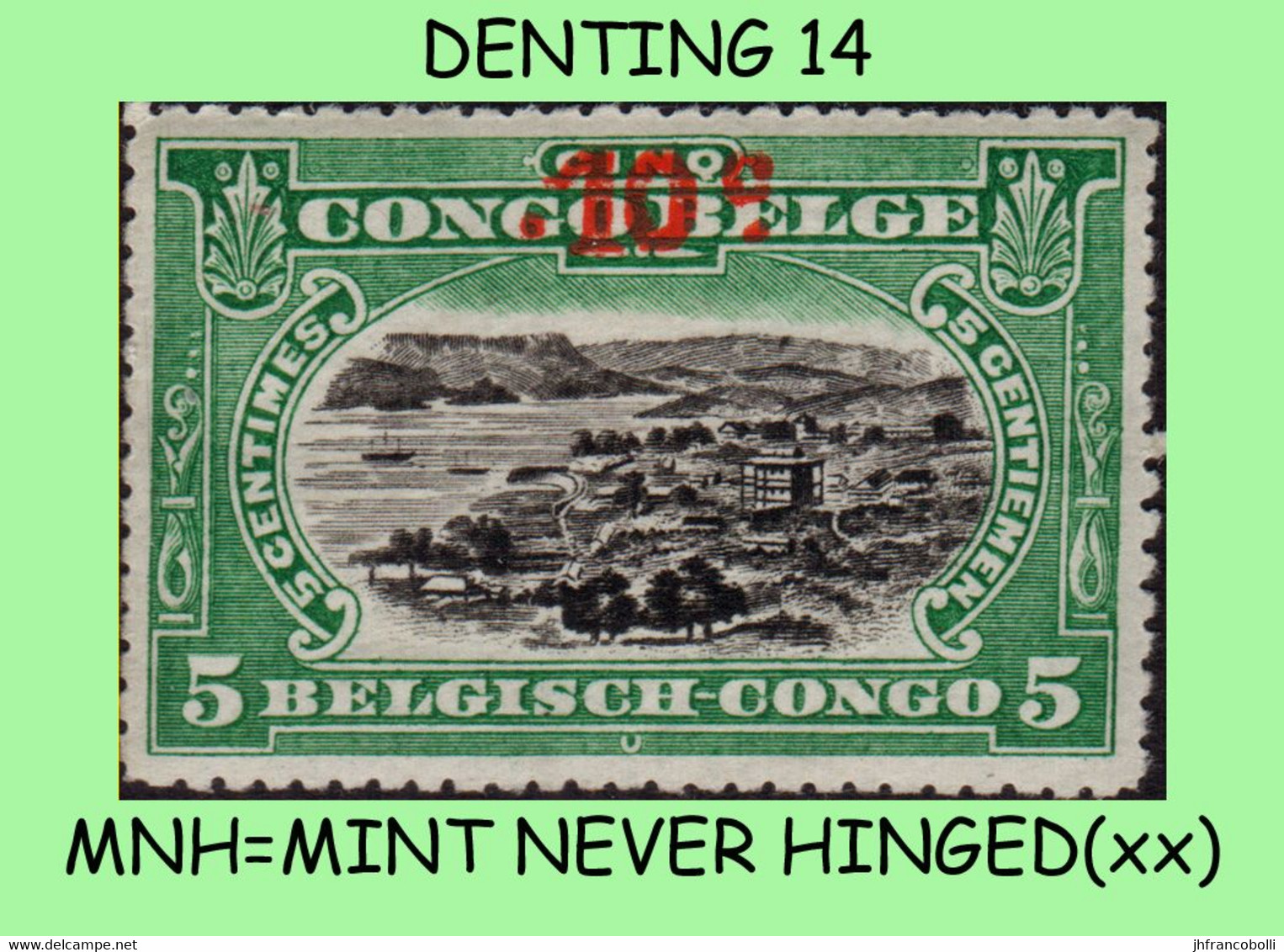 1921 ** BELGIAN CONGO / CONGO BELGE = COB 096 MNH GREEN MATADI + OVERPRINT : BLOC OF -4- STAMPS WITH ORIGINAL GUM - Blokken