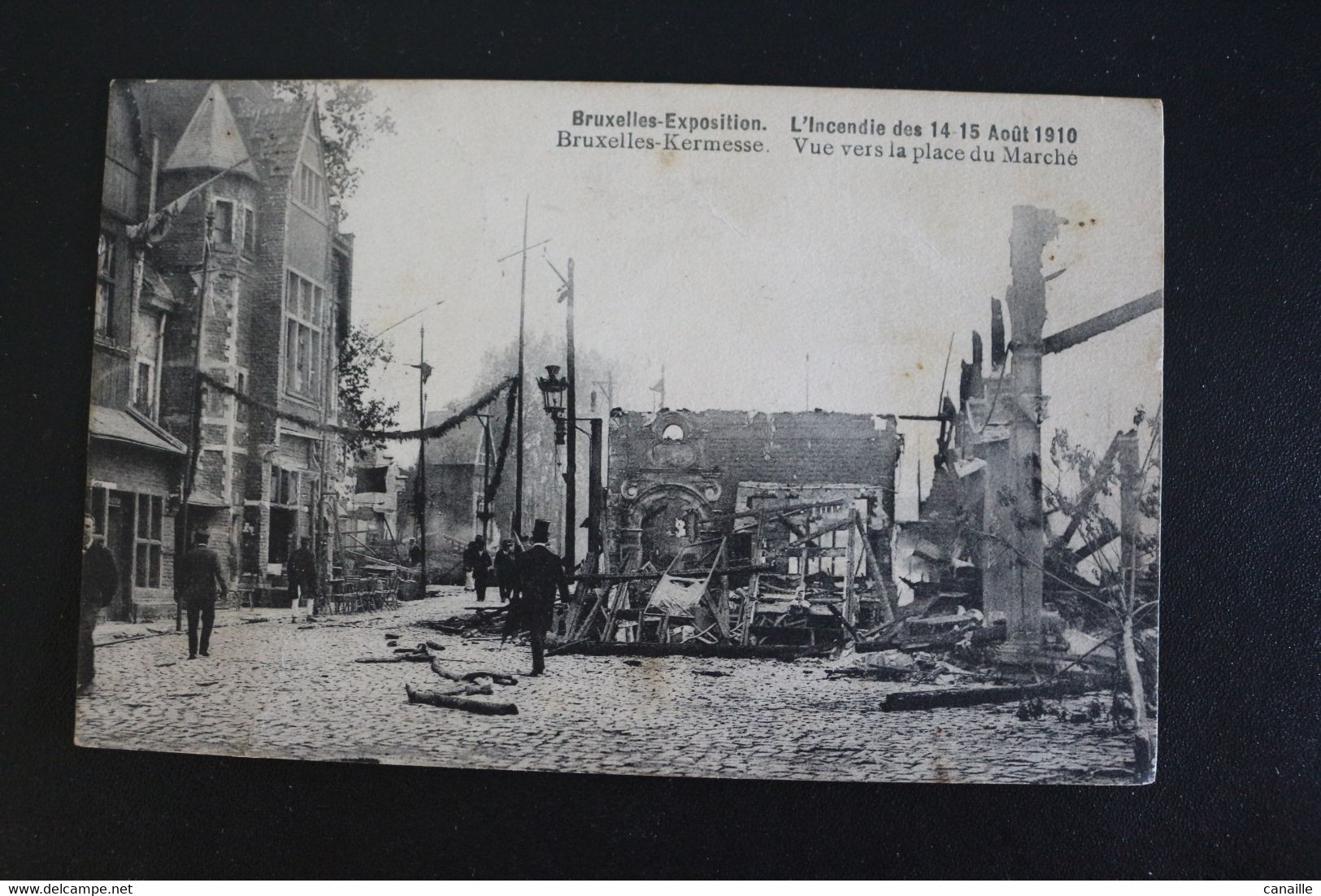 P-B 87/ Lot de 15 cps - Bruxelles-Exposition - L'Incendie des 14-15 Août 1910 - Bruxelles-Kermesse.