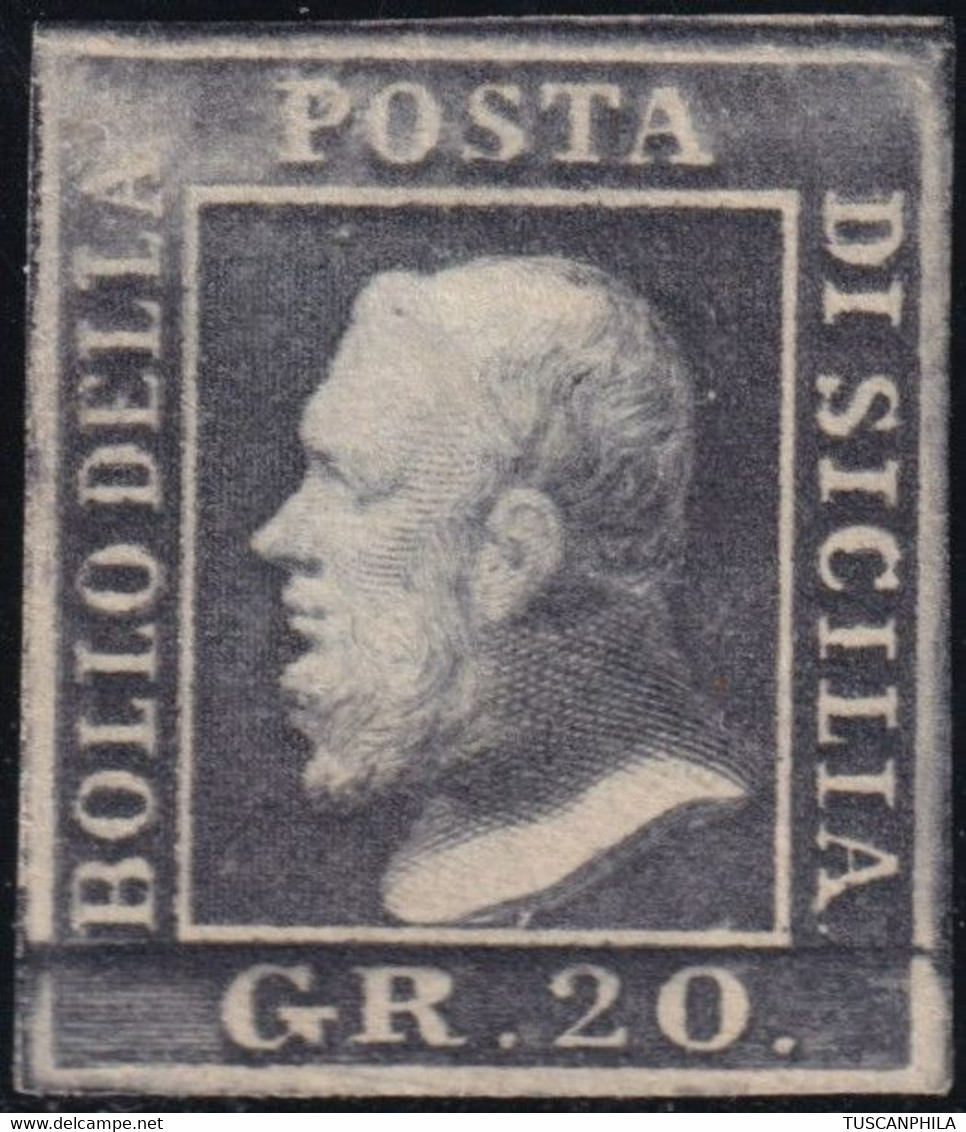 20 Gr. Grigio Scuro Pos.31 Sass 13c MH* Cv 2000 - Sicilia