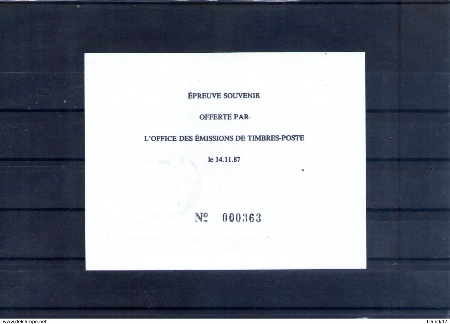 Monaco. Epreuve. La Philatélie. Exposition Philatélique Internationale. 1987 - Lettres & Documents