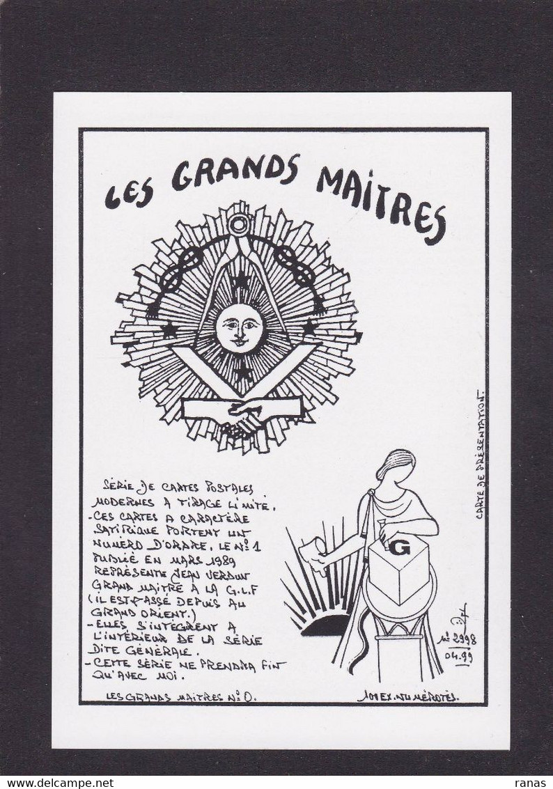 CPM Franc Maçonnerie Série Les Grands Maitres Non Circulé Par Jihel Verdun GLF - Philosophie & Pensées