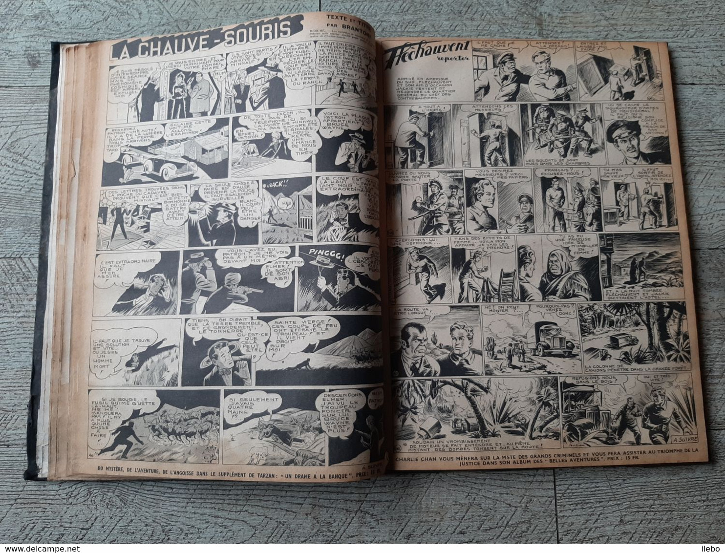 reliure tarzan le grand magazine d'aventures 1947 la chauve souris brantone bande dessinée giffey N°40 au 67