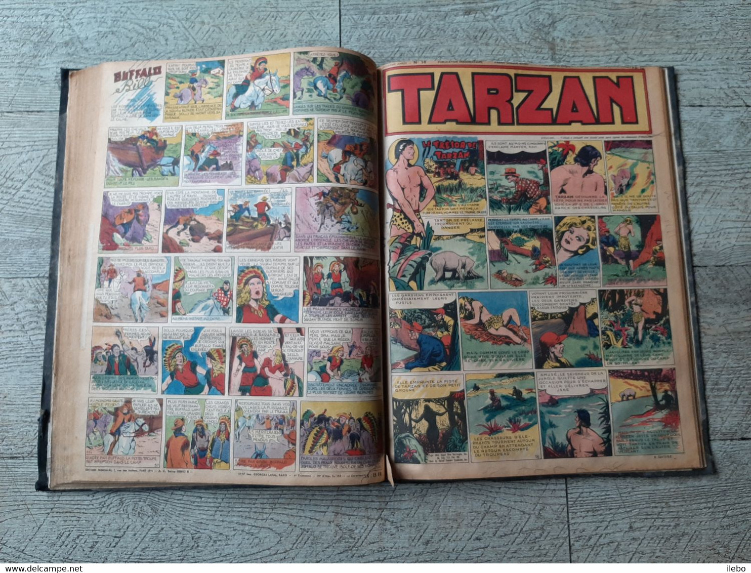 reliure tarzan le grand magazine d'aventures 1947 la chauve souris brantone bande dessinée giffey N°40 au 67