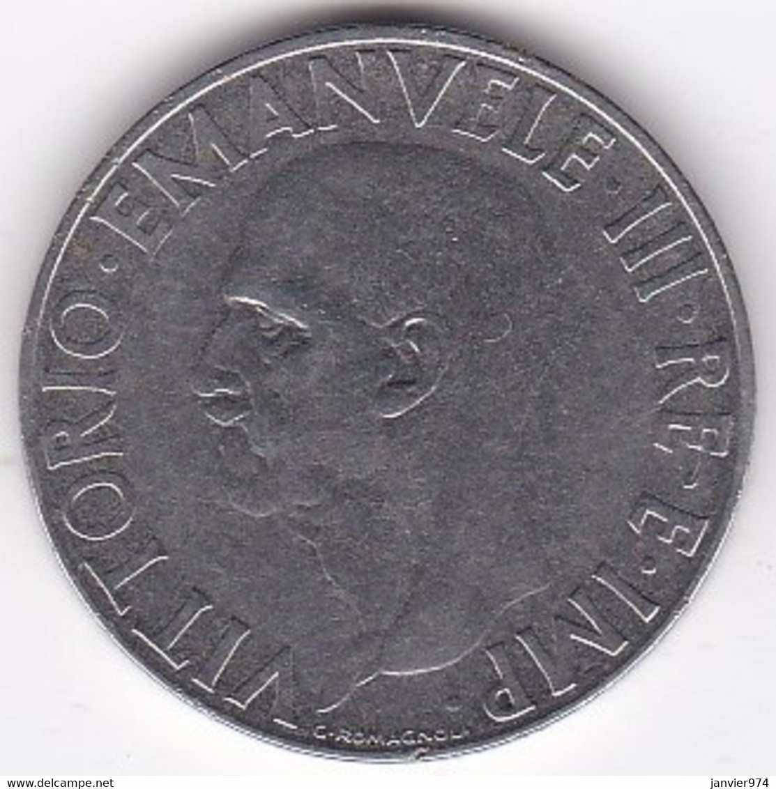 Italie 1 Lire 1939 An XVII, Non Magnétique Vittorio Emmanuel III , KM# 77a - 1900-1946 : Vittorio Emanuele III & Umberto II